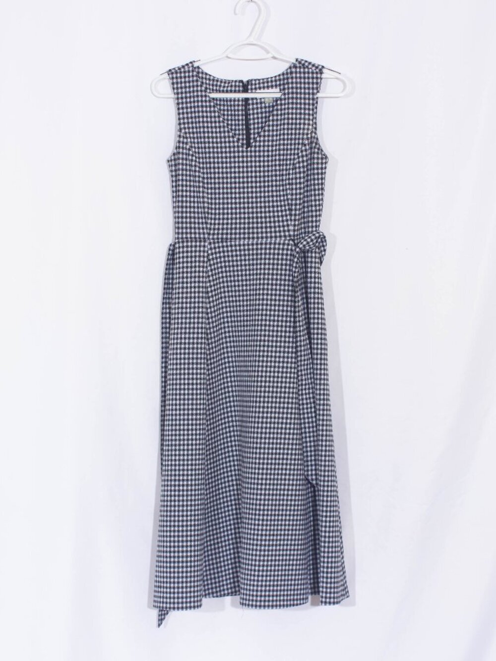 CALVIN KLEIN Preppy Gingham Sleeveless Belted Fit & Flare Midi Dress Size 2